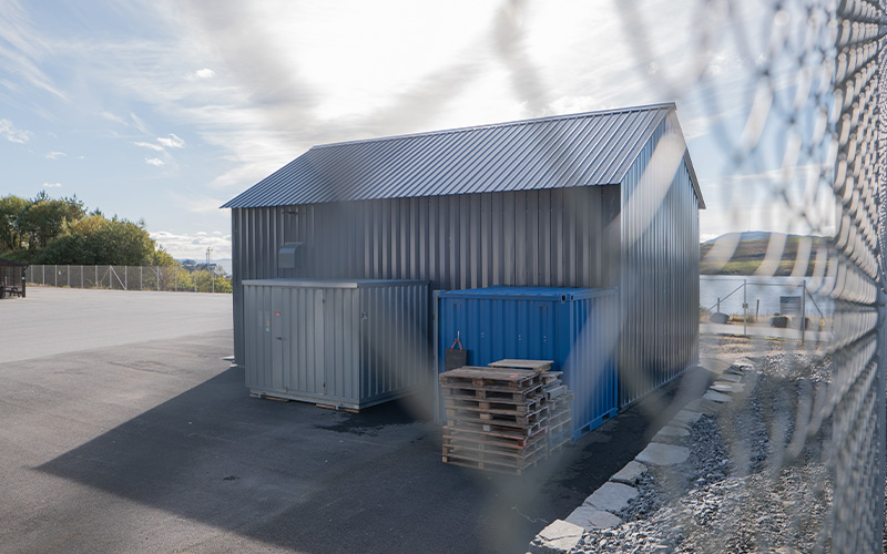 stålhall hos kunde av wee.no