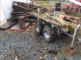 Atv tømmerhenger med kran