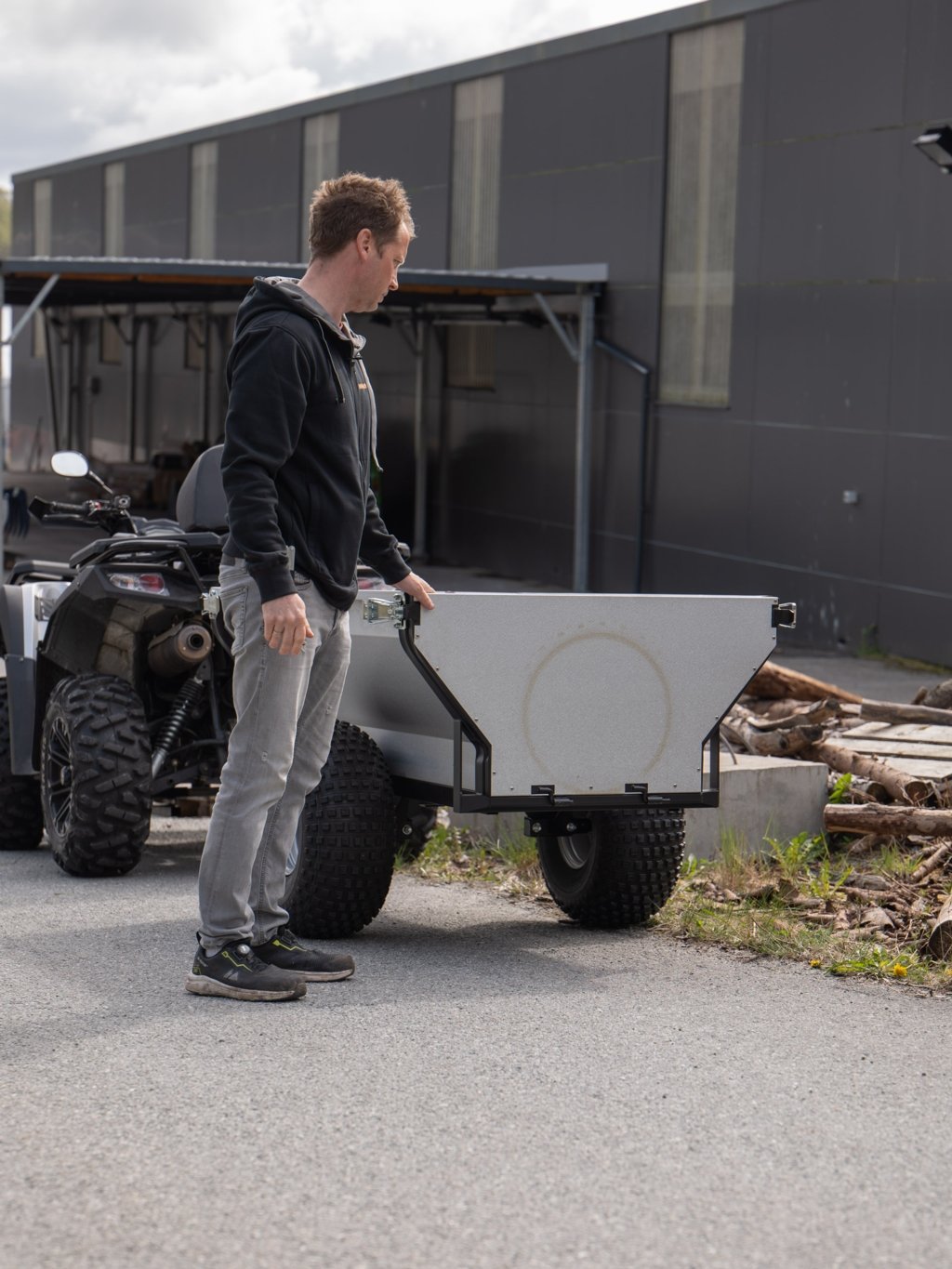Hydraulisk Tommerhenger Atv () Hydraulisk Tommerhenger Atv