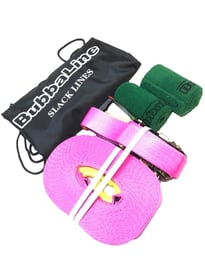 Slackline sett rosa med bag