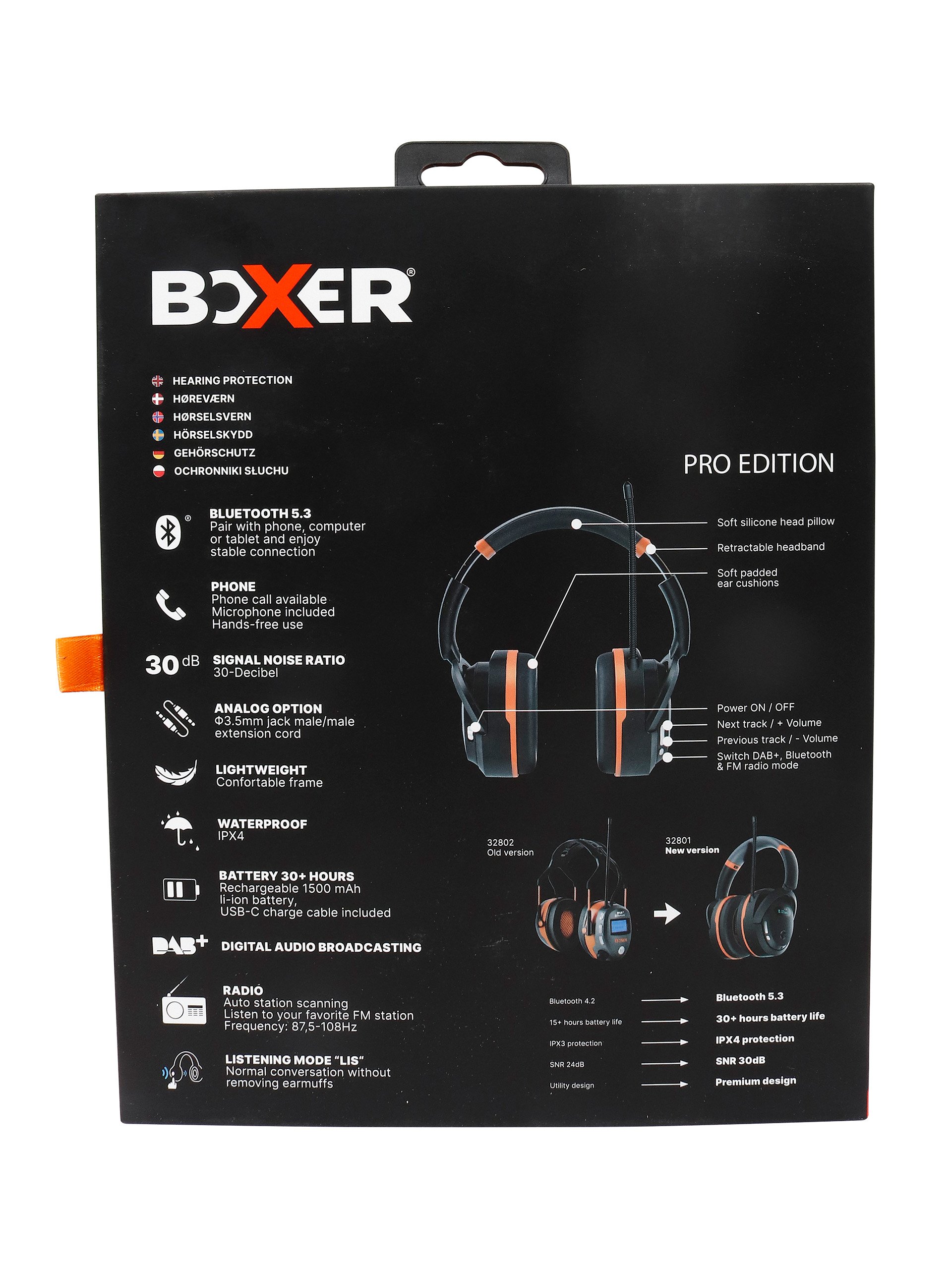 Boxer hørselvern med bluetooth og DAB - FM radio - Wee.no